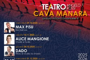 Al via la nuova stagione teatrale 2025-2026 del Teatro Angelo Rossi di Cava Manara