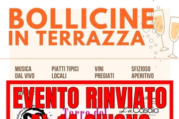 Martedì 2 giugno 2026 - Bollicine in Terrazza: EVENTO RINVIATO AL 14 GIUGNO 2026